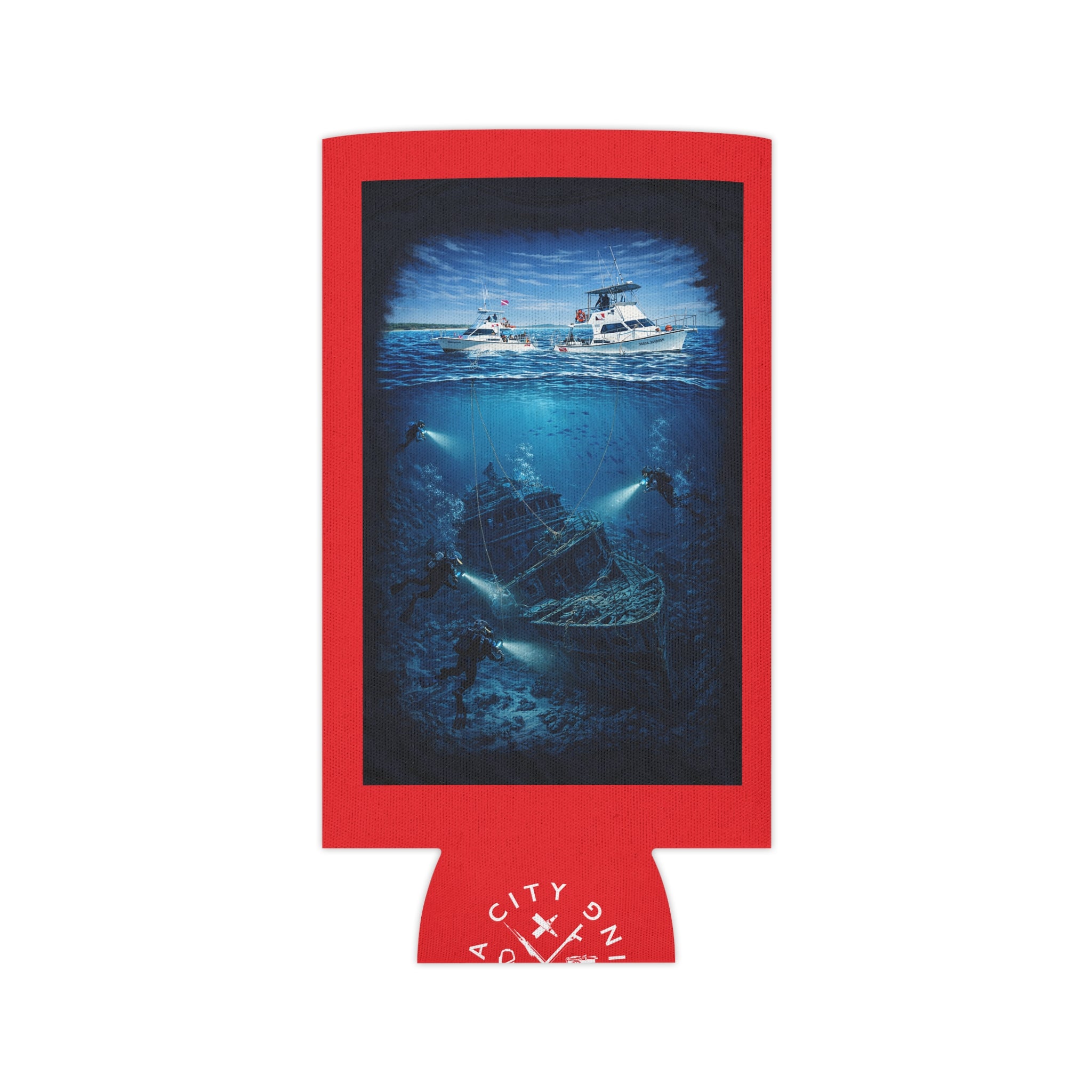 Panama City Diving Can Cooler | Koozie, Wreck Diving Design