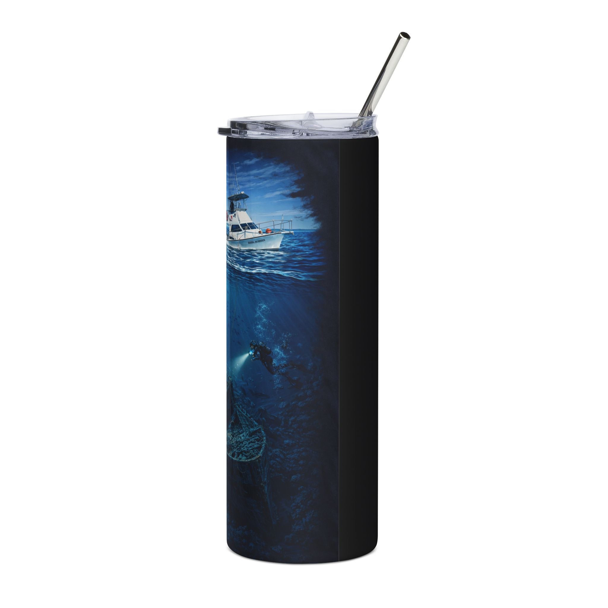Sunken Ship Ocean Divers Scene Tumbler | 20oz Stainless Steel